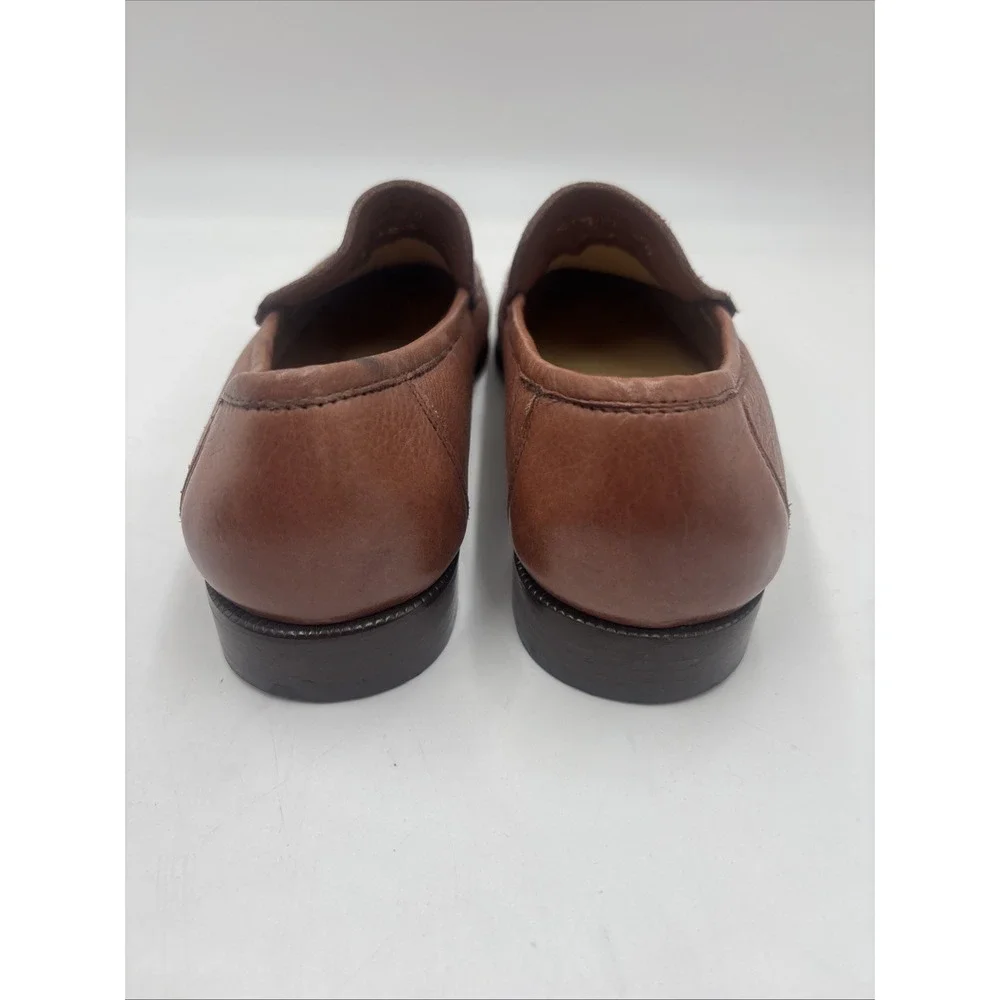 Florsheim Mens Leather Loafers Brown Slip-On Dress Shoes Size 9.5D